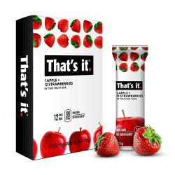 That's It Fruit Bars, Gluten-Free Apple + Strawberry, 1.2 Oz, Pack Of 12 Bars
