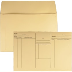 Quality Park Attorney's File Style Fold Flap Envelope - Document - 14 3/4" Width x 10" Length - 100 / Box - Buff