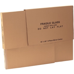 Partners Brand 4-Piece Mirror Deluxe Moving Boxes, 40" x 60" x 3 1/2"