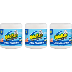 OdoBan Solid Odor Absorber Eliminator For Home and Small Spaces, Fresh Linen Scent, 14 Oz, Pack Of 3 Containers
