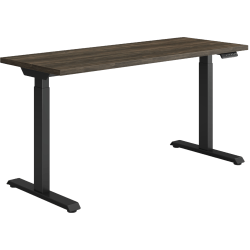 HON® Coordinate 2-Stage Height-Adjustable Writing Desk, 58"W, Florence Walnut/Black