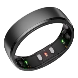 RingConn Gen 2 Ultra-Thin Smart Ring with Sleep Apnea Monitoring and Health Tracking, Size 12, Matte Black