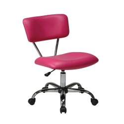Office Star™ Avenue Six Vista Task Chair, Vinyl, Pink/Silver