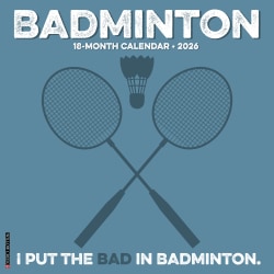 2026 Willow Creek Press Art & Design Monthly Wall Calendar, 12" x 12", Badminton, January To December, 55663