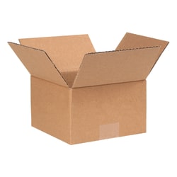 Partners Brand Corrugated Boxes, 7" x 7" x 4 1/2", Kraft, Pack Of 25