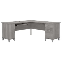 Bush Furniture Somerset 72"W L-Shaped Desk, Platinum Gray, Standard Delivery