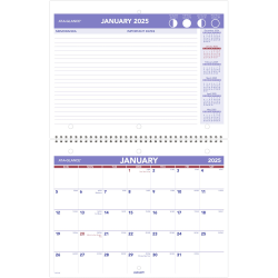 2025 AT-A-GLANCE® Monthly Desk Wall Calendar, 11" x 8-1/2", Traditional, January 2025 To December 2025, PM17028