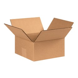 Partners Brand Flat Corrugated Boxes, 8" x 8" x 4", Kraft, Pack Of 25