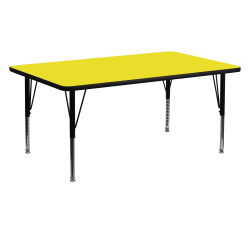 Flash Furniture Rectangular HP Laminate Activity Table, 24''W x 60''L, Yellow