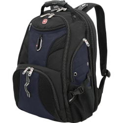 Swissgear Scansmart Backpack - Blue Fits Up To 17In Laptop Tsa Blk