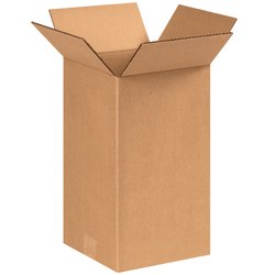 Partners Brand Tall Corrugated Boxes, 8" x 8" x 14", Kraft, Pack Of 25