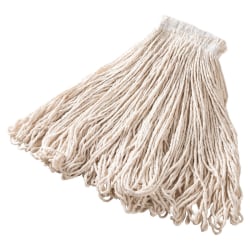 Rubbermaid Commercial Products #24 Cotton Looped-End String Mop Refill 2-Pack, White