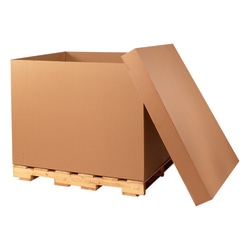 Partners Brand Bulk Cargo Boxes, 48" x 40" x 36", Kraft, Pack Of 5