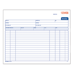 Adams Carbonless Invoice Books, 2-Part, 8 1/2" x 7 1/4", Pack Of 50