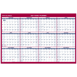 AT-A-GLANCE® 2027 Vertical Horizontal Reversible Yearly Wall Calendar, Large, 24" x 36"