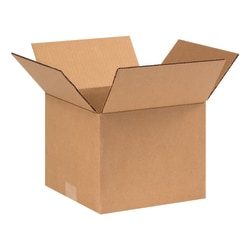 Partners Brand Corrugated Boxes, 9"L x 9"W x 7"H, Kraft, Pack Of 25