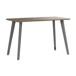 WorkPro Motiva 48"W Modern Office Desk With Metal Legs, Modern Hickory, Installation Included