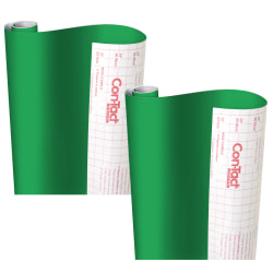 Con-Tact Brand Self-Adhesive Creative Covering, Green, 18" x 16’, Pack Of 2 Coverings