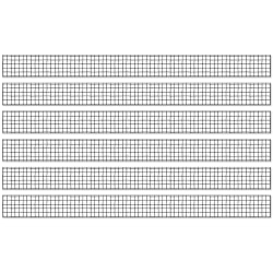 Carson Dellosa Education Happily Ever Elementary Creatively Inspired Straight Borders, Black & White Grid, 12 Borders Per Pack, Set Of 6 Packs