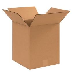Partners Brand Corrugated Boxes, 12" x 12" x 14", Kraft, Pack Of 25