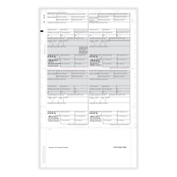 ComplyRight® W-2 Tax Forms, Employee’s Copy B, C, 2 Or Extra Copy, 4-Up (Box), EZ-Fold Duplex, 14", Pack Of 500 Forms