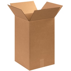 Partners Brand Corrugated Boxes, 12" x 12" x 20", Kraft, Pack Of 25