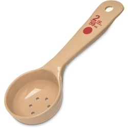 Measure Miser Perforated Short-Handle Spoons, 2 Oz, Beige, Pack Of 12