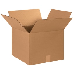 Partners Brand Corrugated Boxes, 15" x 15" x 12", Kraft, Pack Of 25