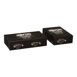 Tripp Lite VGA over Cat5/Cat6 Video Extender Kit Transmitter/Receiver EDID 1000' - 1 Input Device - 2 Output Device - 1000 ft Range - 2 x Network (RJ-45) - 1 x VGA In - 2 x VGA Out - 1920 x 1440 - Twisted Pair - Category 6 - Wall Mountable