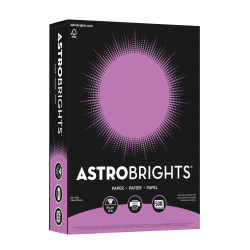 Astrobrights® Colored Multi-Use Print & Copy Paper, Letter Size (8 1/2" x 11"), 24 Lb, Planetary Purple, Ream Of 500 Sheets