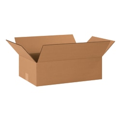 Partners Brand Flat Corrugated Boxes, 20" x 12" x 6", Kraft, Pack Of 25
