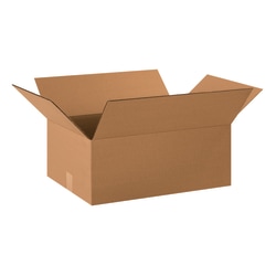 Partners Brand Corrugated Boxes, 20" x 14" x 8", Kraft, Pack Of 25