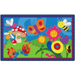Flagship Carpets Cutie Bugs Rug, Rectangle, 5' x 8', Multicolor