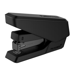 Fellowes® LX840™  Half Strip EasyPress™ Desktop Stapler with Anti-microbial Technology, 25-sheet Capacity, Black