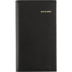 2025 AT-A-GLANCE® Refillable Weekly Appointment Book Planner, 3-1/4" x 6-1/4", Black, January To December, 7000805