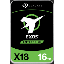 Seagate Exos X18 ST16000NM004J 16 TB Hard Drive - 3.5" Internal - SAS (12Gb/s SAS) - Video Surveillance System, Storage System Device Supported - 7200rpm - 5 Year Warranty