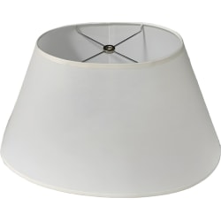 Lampshades Inc. Linen Oval Lamp Shades, 7" x 9" x 12", White, Set Of 6 Shades