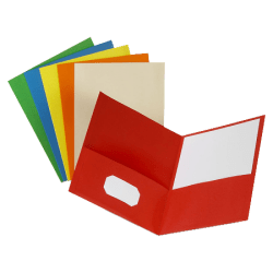 Esselte® Letter-Size Twin-Pocket Report Covers, Assorted Colors, Box Of 25