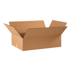 Partners Brand Flat Corrugated Boxes, 22" x 14" x 6", Kraft, Pack Of 20