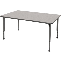 Marco Group™ Apex™ Series Rectangle Adjustable Table, 30"H 60"W x 30"D, Gray Nebula/Gray