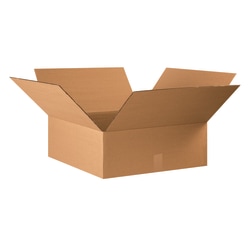 Partners Brand Flat Corrugated Boxes, 22" x 22" x 8", Kraft, Pack Of 15