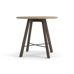 HON Scramble Wood Round End Table, 22"H x 24"W x 24"D, Kingswood Walnut/Florence Walnut