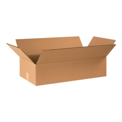 Partners Brand Flat Corrugated Boxes, 24" x 12" x 6", Kraft, Pack Of 20