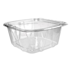 Dart® ClearPac® SafeSeal™ Tamper-Resistant Containers, Flat Lid, 64 Oz, Clear, Bag Of 100 Containers, Carton Of 2 Bags