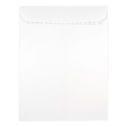 JAM Paper® Open-End Envelopes, 10" x 13", Peel & Seal Closure, White, Pack Of 100 Envelopes