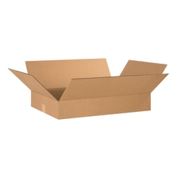Partners Brand Flat Corrugated Boxes, 24" x 16" x 4", Kraft, Pack Of 25