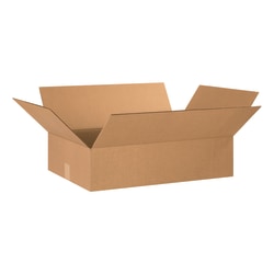 Partners Brand Flat Corrugated Boxes, 24" x 16" x 6", Kraft, Pack Of 20
