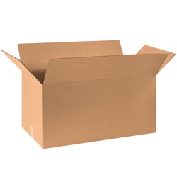 Partners Brand Corrugated Boxes, 30" x 15" x 15", Kraft, Pack Of 15