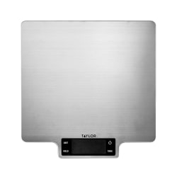 Taylor Precision Products Large-Platform High-Capacity Kitchen Scale, 13/16" x 9-1/2", Silver