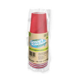 Smart Kitchen Drink Cups, 16 Oz, White, Total Qty 20